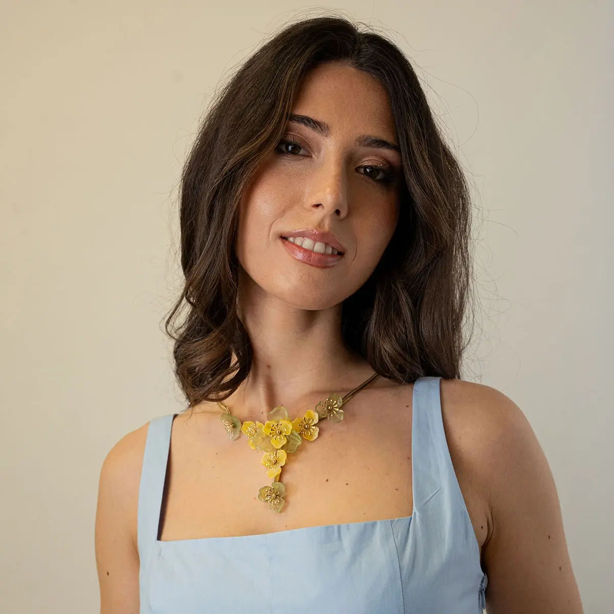 Collar Bloom Fiora Amarillo Anartxy