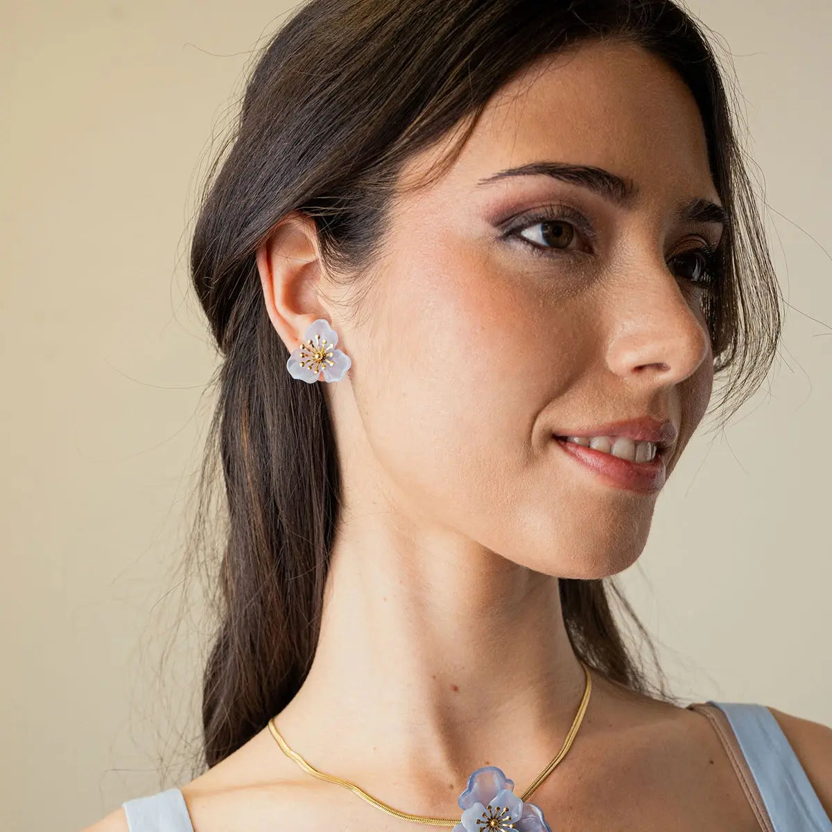 Pendientes Bloom Yara Morado Anartxy