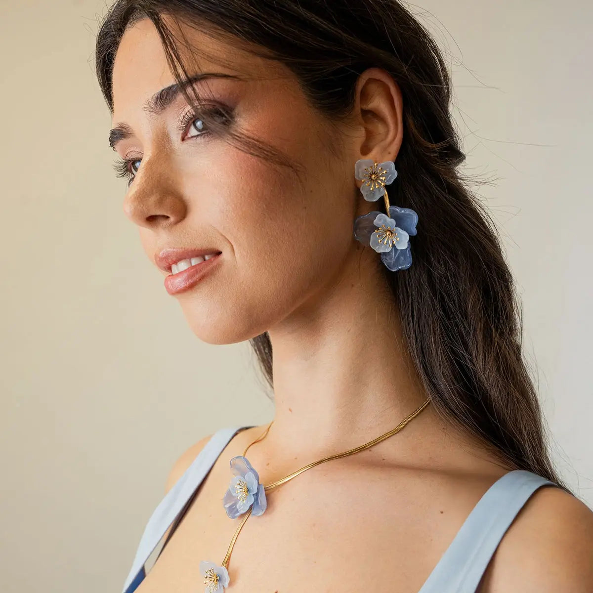 Pendientes Bloom Sylva Morado Anartxy