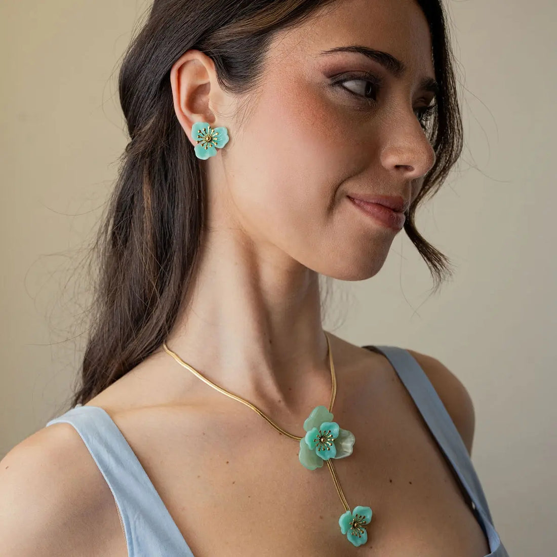 Pendientes Bloom Yara Verde Anartxy
