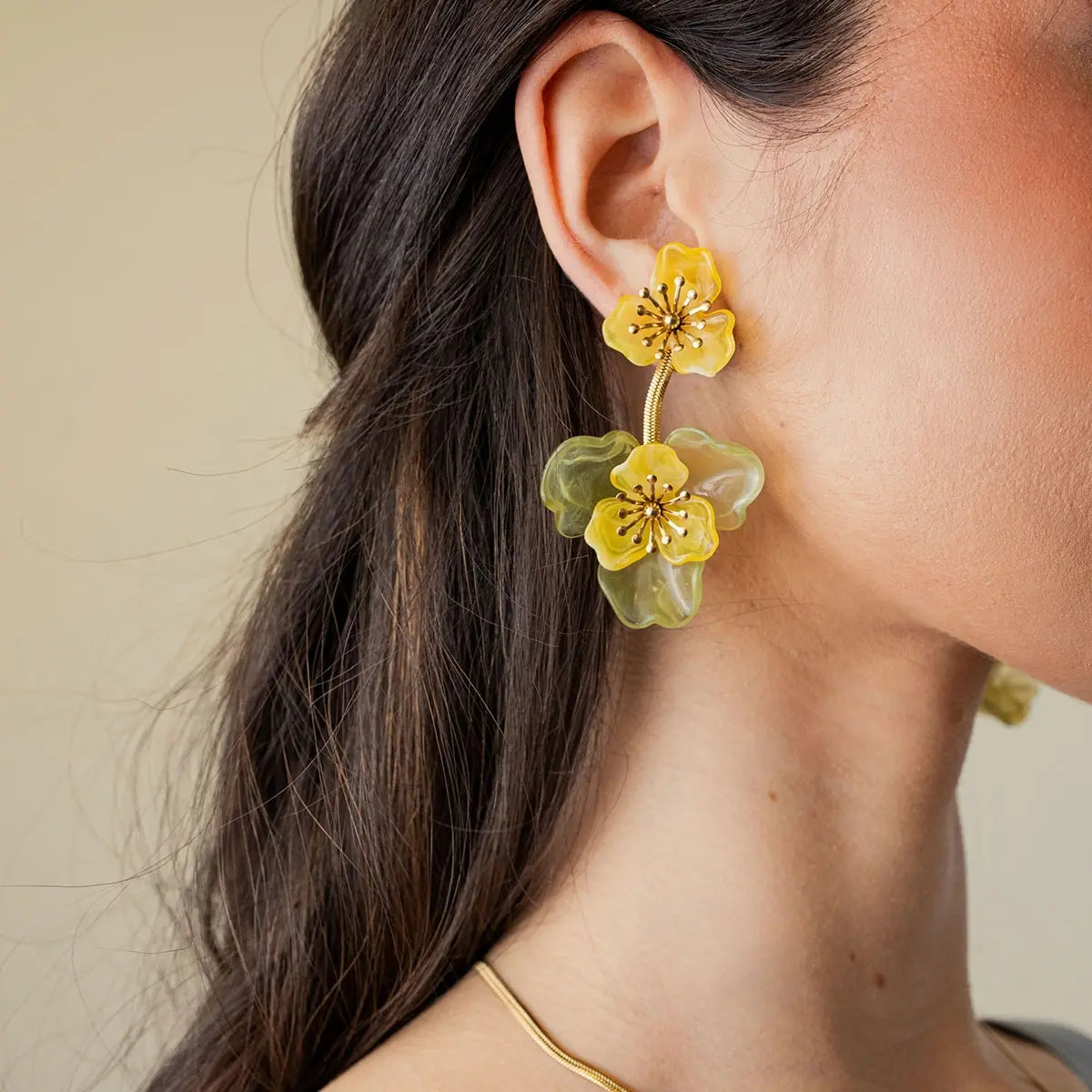 Pendientes Bloom Sylva Amarillo Anartxy