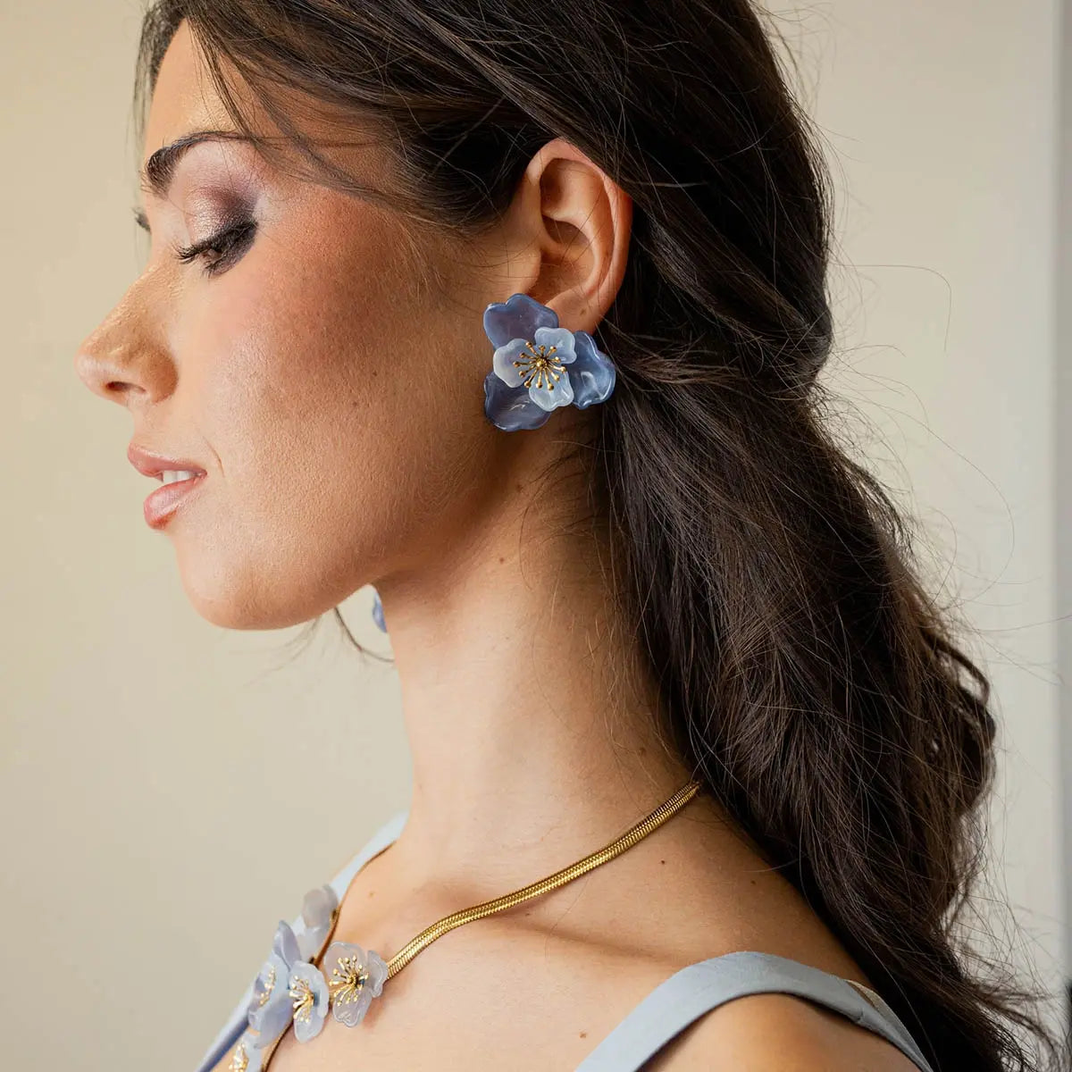 Pendientes Bloom Fiora Morado Anartxy