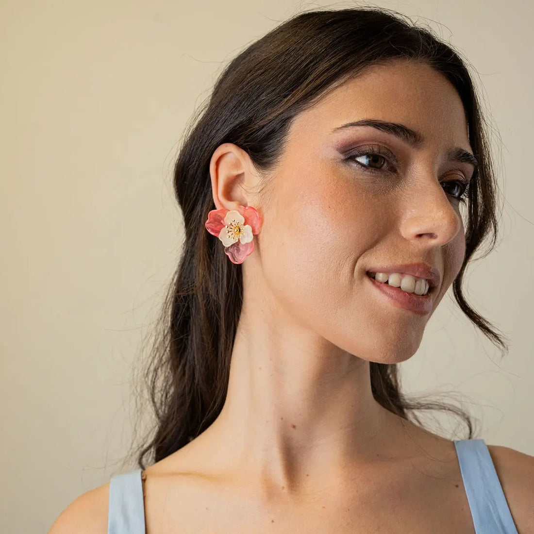 Pendientes Bloom Fiora Rosa Anartxy