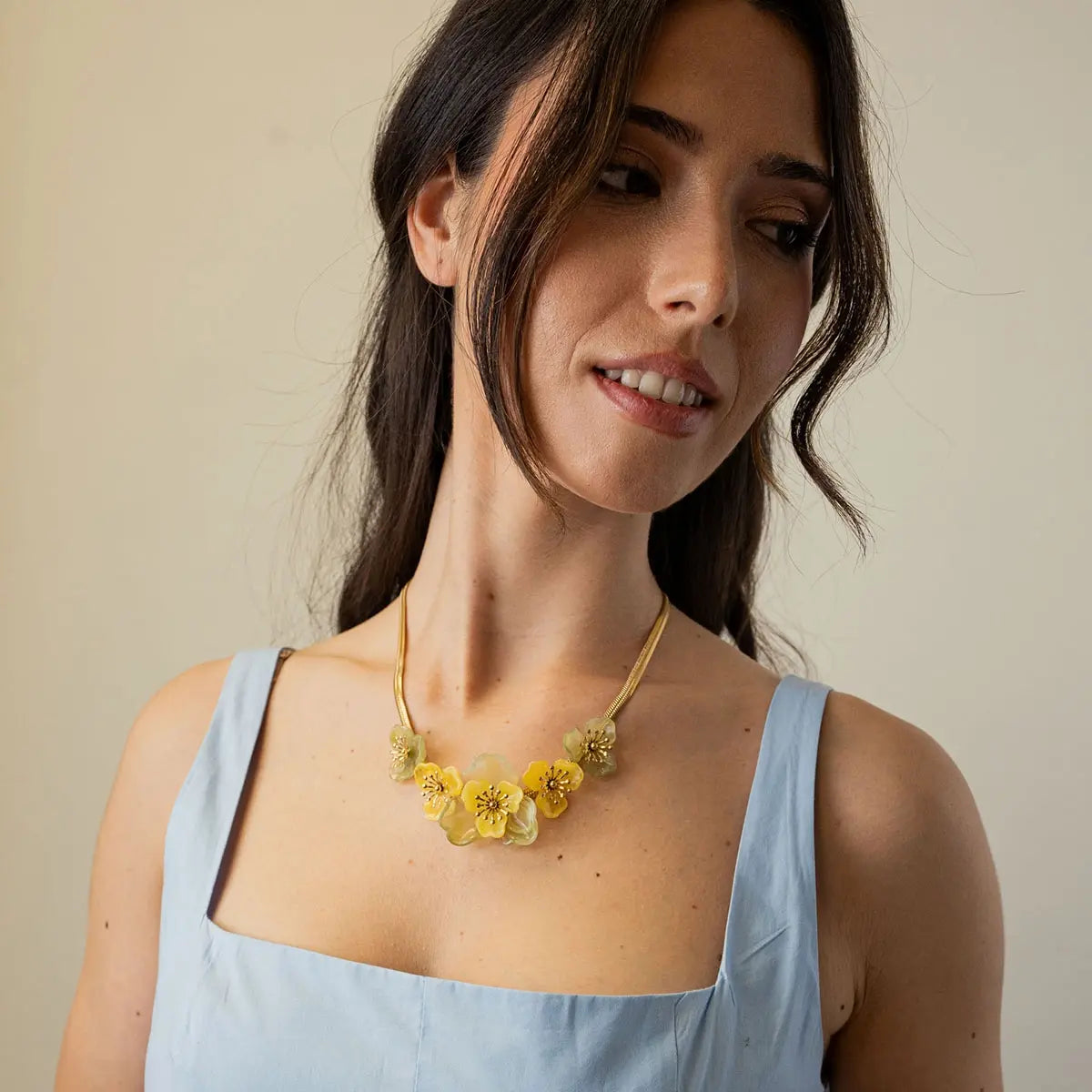 Collar Bloom Nerina Amarillo Anartxy