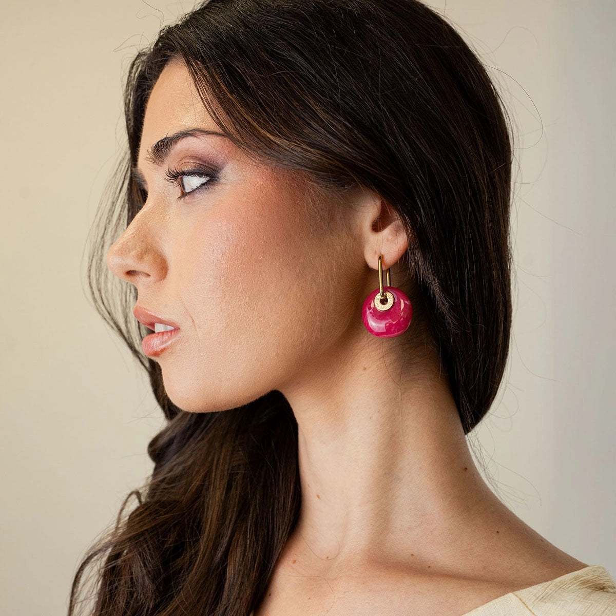 Pendientes Marbles Xyra Rosa Anartxy