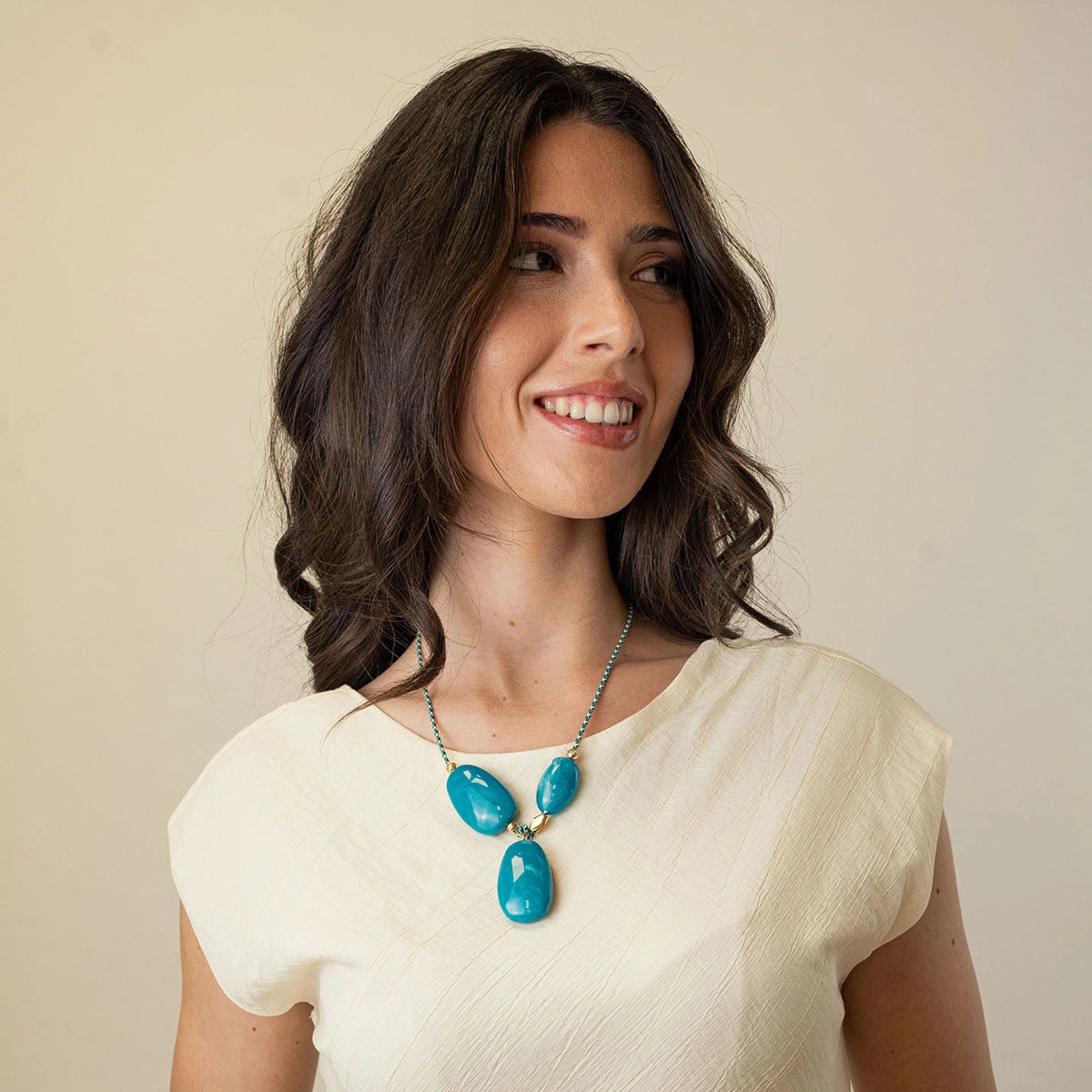 Collar Marbles Minyx Turquesa Anartxy