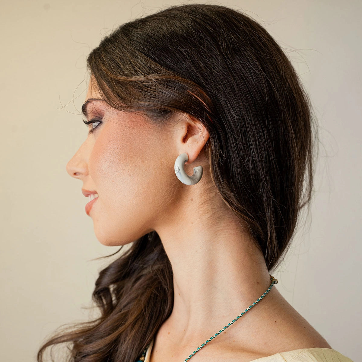 Pendientes Thalia Clair Blanco Anartxy