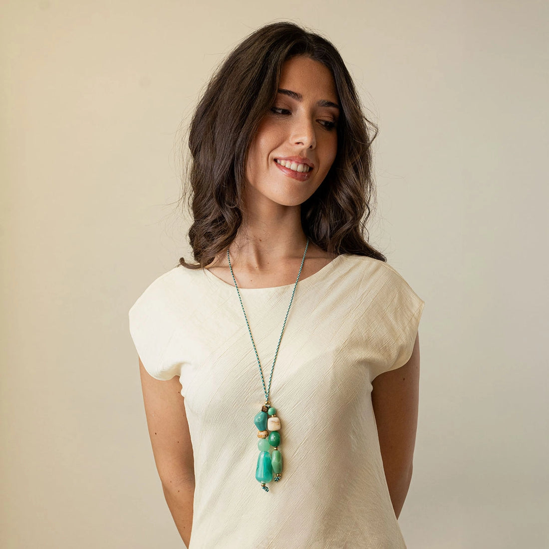 Collar Marbles Noyra Turquesa Anartxy