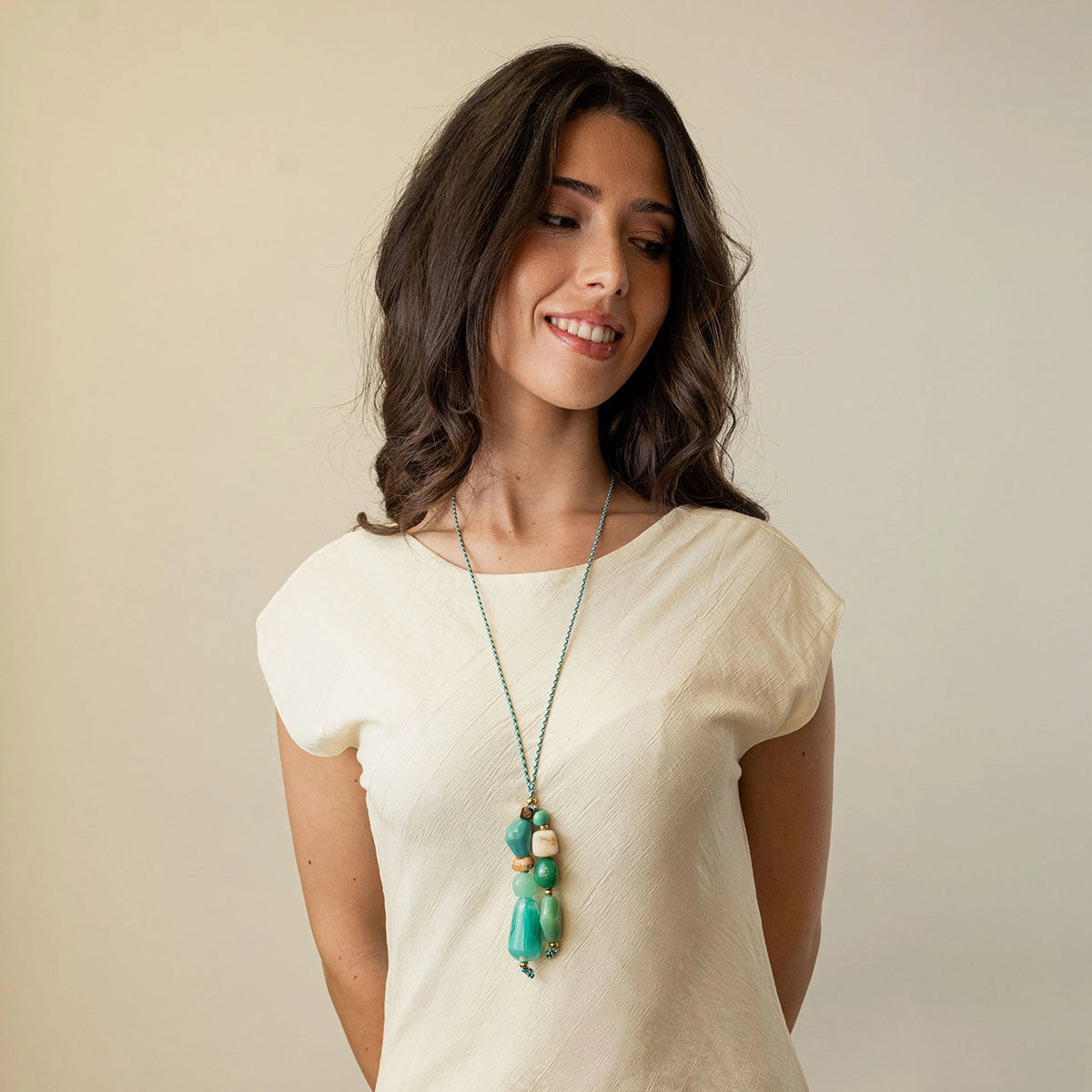 Collar Marbles Noyra Turquesa Anartxy