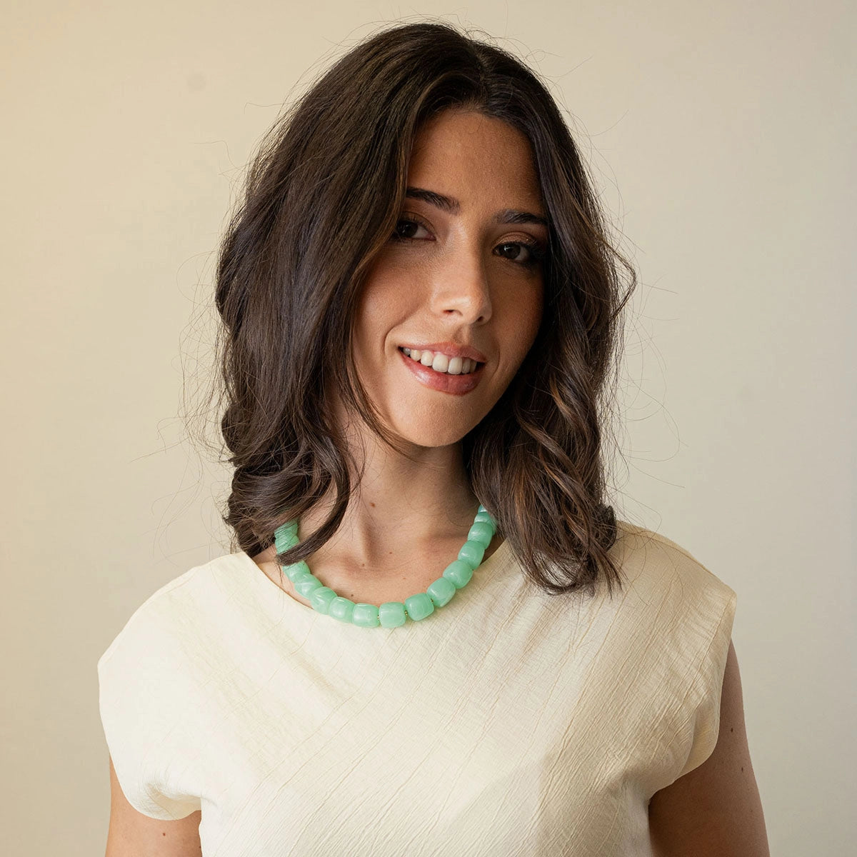 Collar Marbles Veina Verde Anartxy