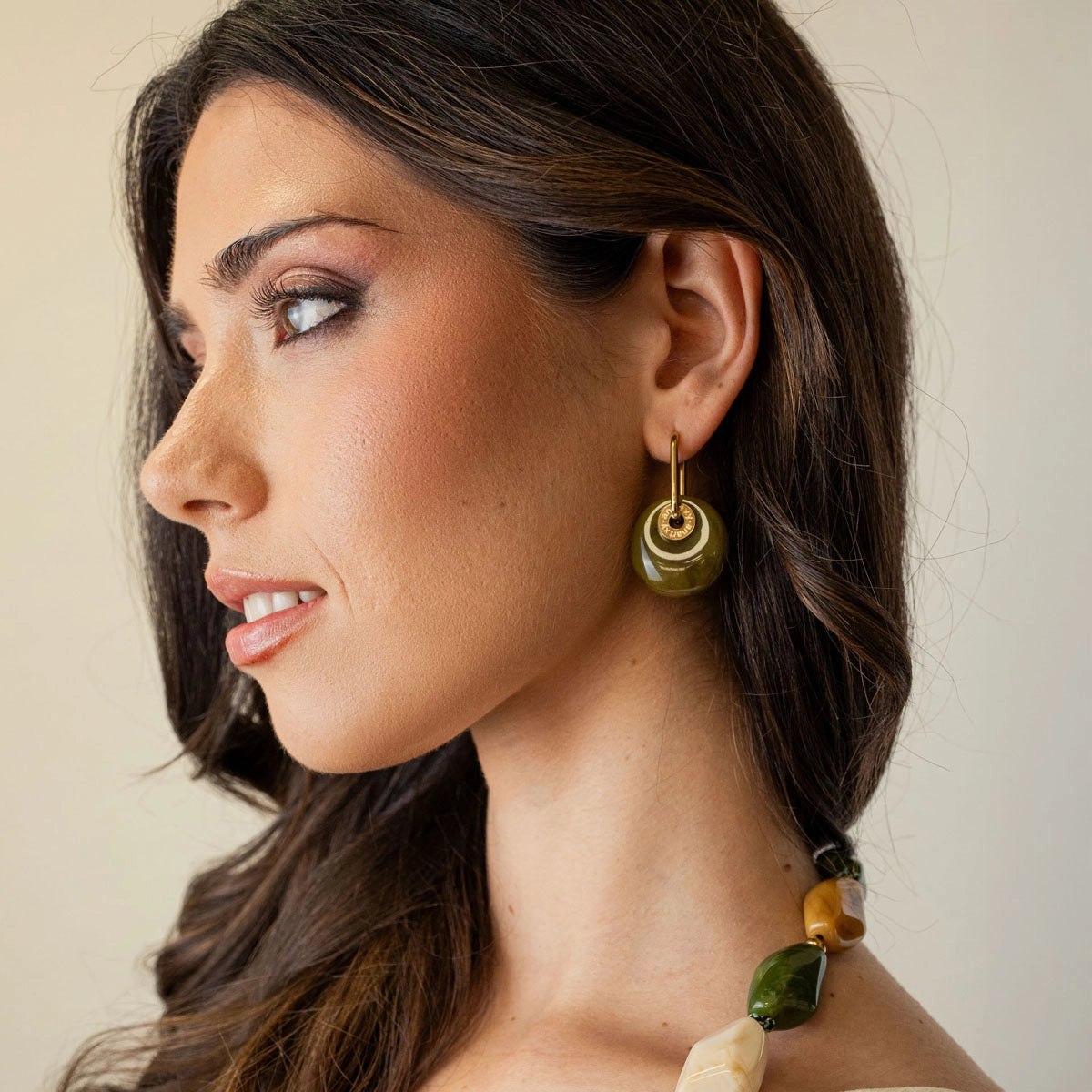 Pendientes Marbles Xyra Verde Anartxy