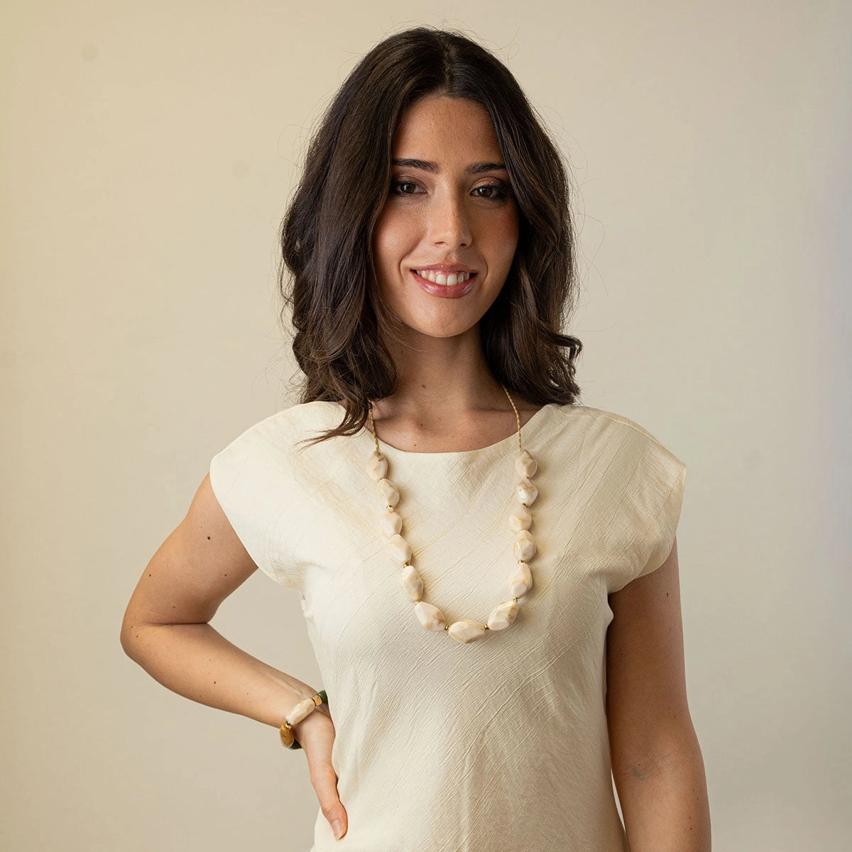Collar Marbles Petryl Beige Anartxy