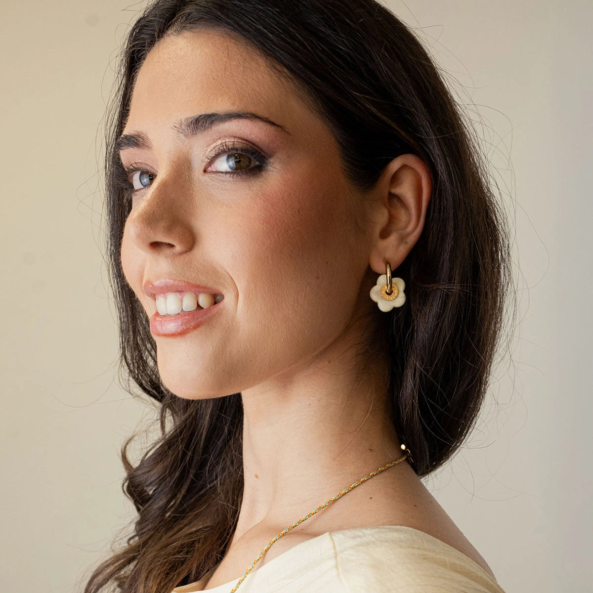 Pendientes Marbles Kavya Beige Anartxy