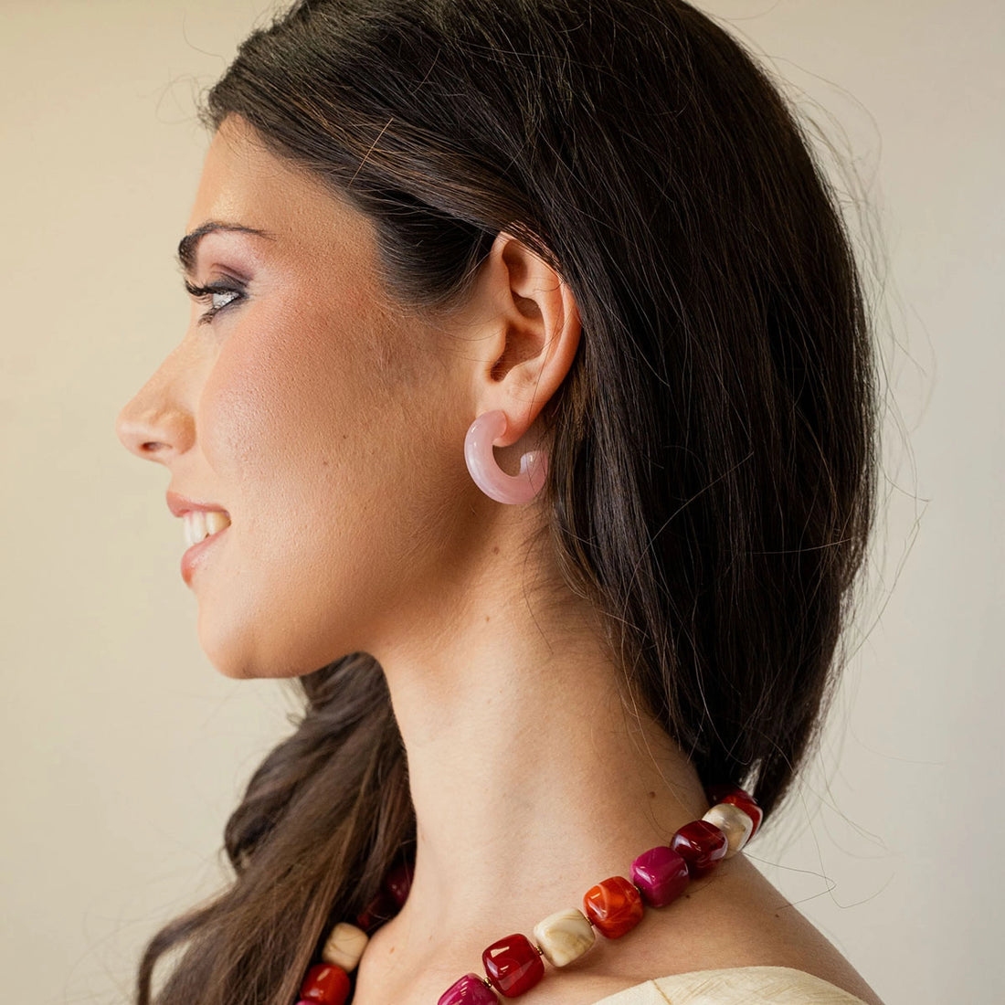 Pendientes Thalia Clair Rosa Anartxy
