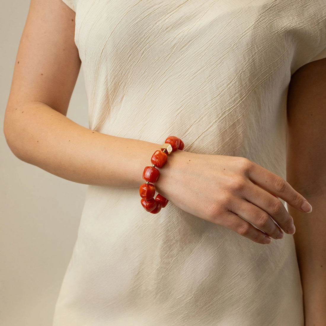 Pulsera Marbles Veina Naranja Anartxy