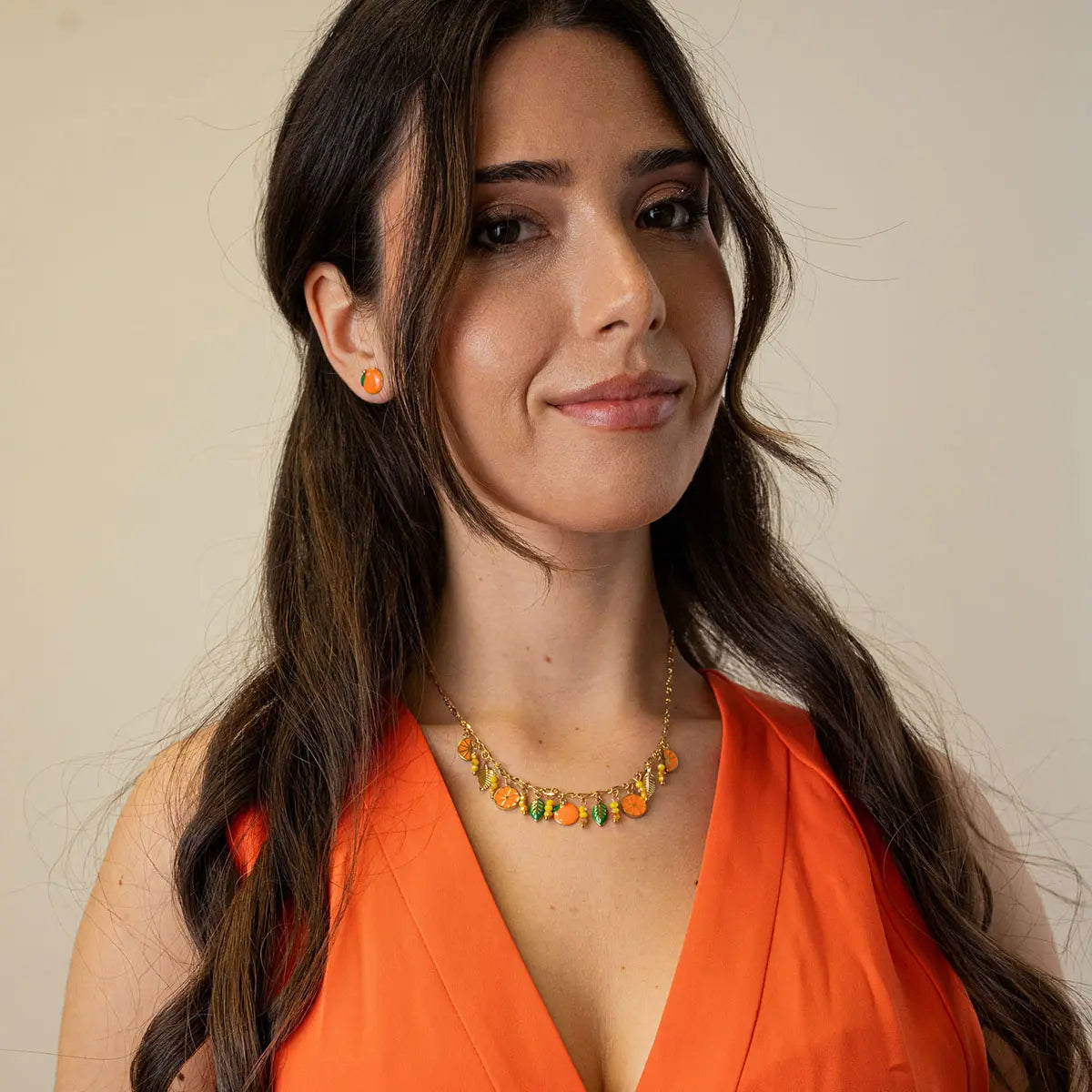 Collar Vine Peely Naranja Anartxy