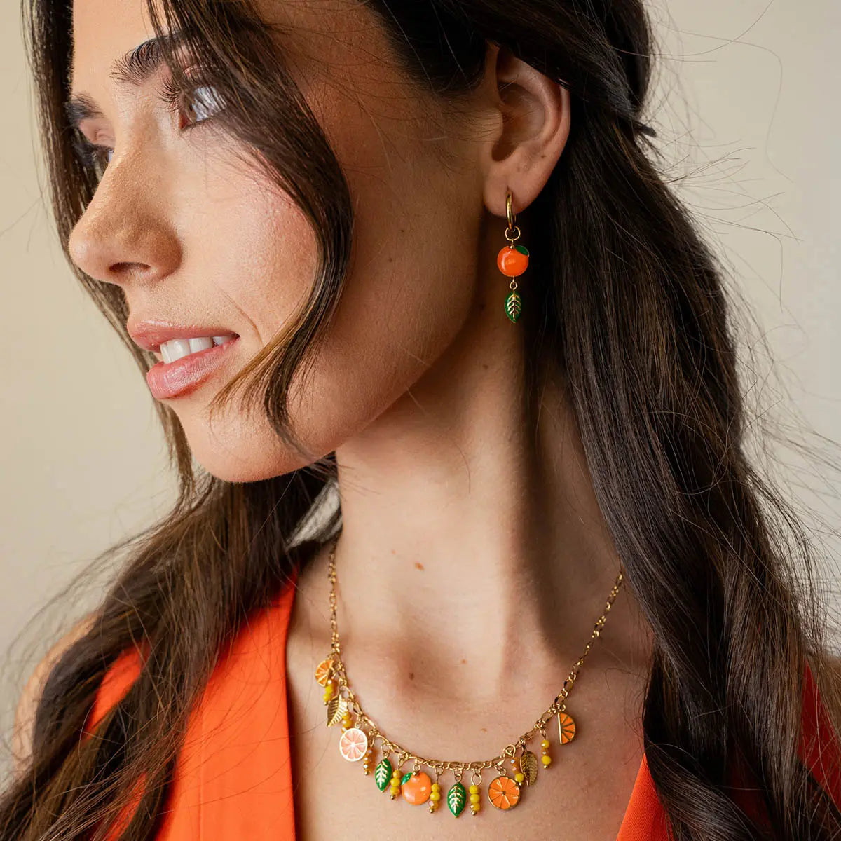 Collar Vine Peely Naranja Anartxy