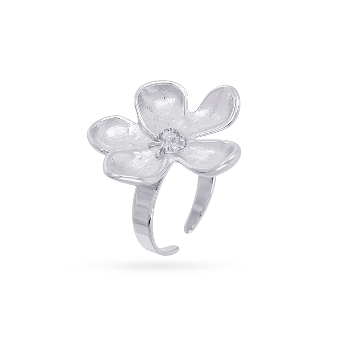 Anillo ajustable Essentials flor Plateado Anartxy