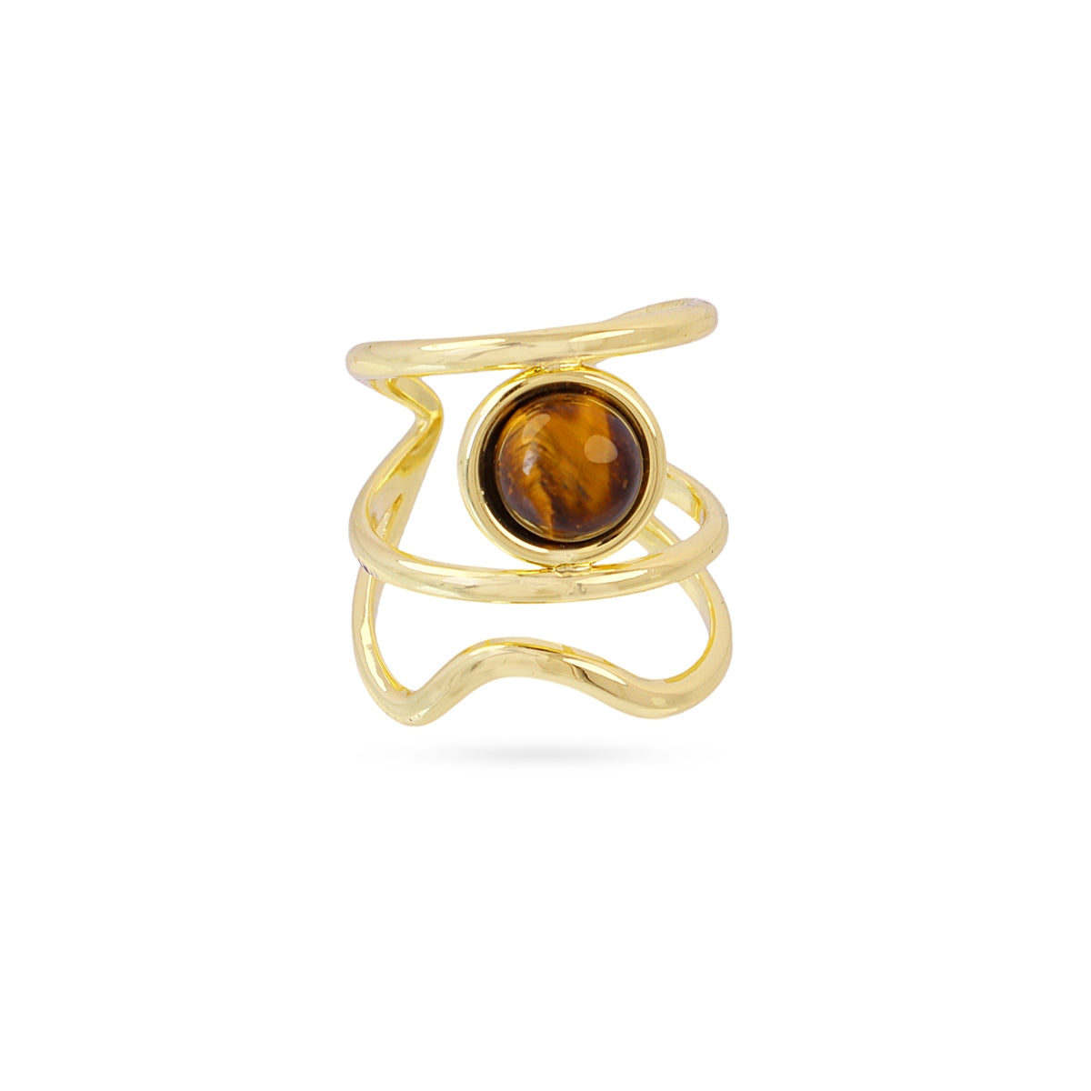 Anillo ajustable Mirage piedra Café Anartxy