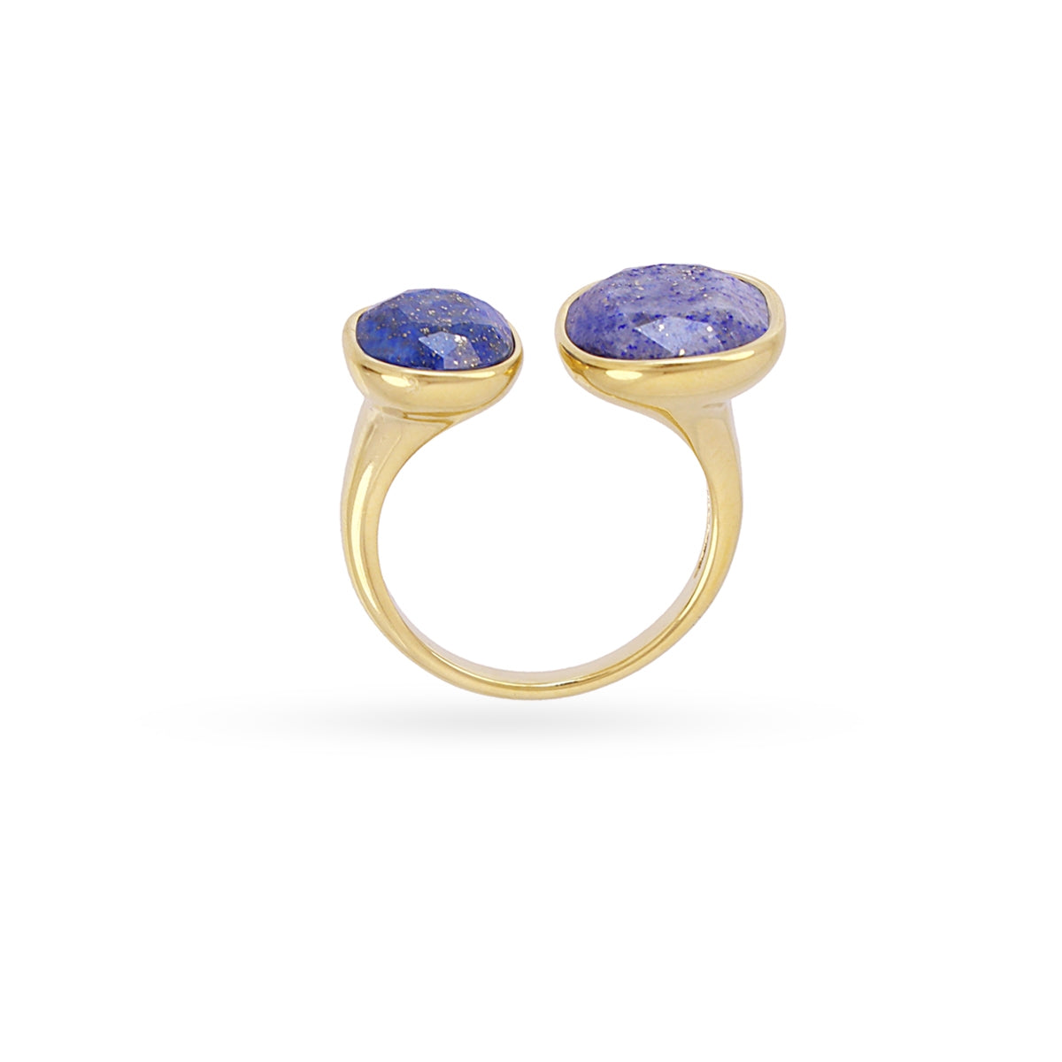 Anillo ajustable Spirit doble piedra Azul Anartxy