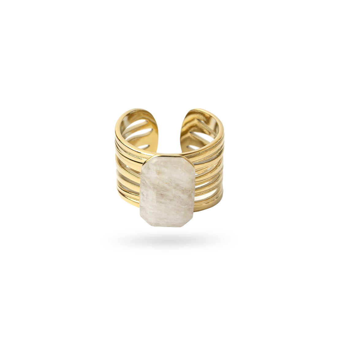 Anillo ajustable Spirit mineral Beige Anartxy