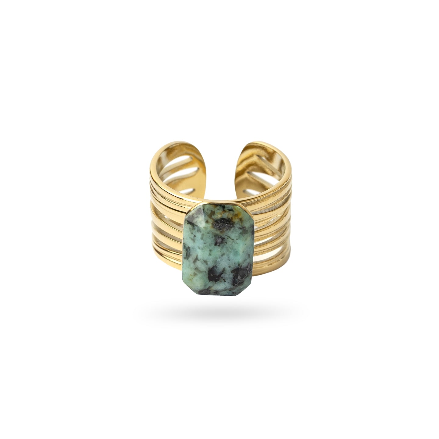 Anillo ajustable Spirit mineral Verde Anartxy
