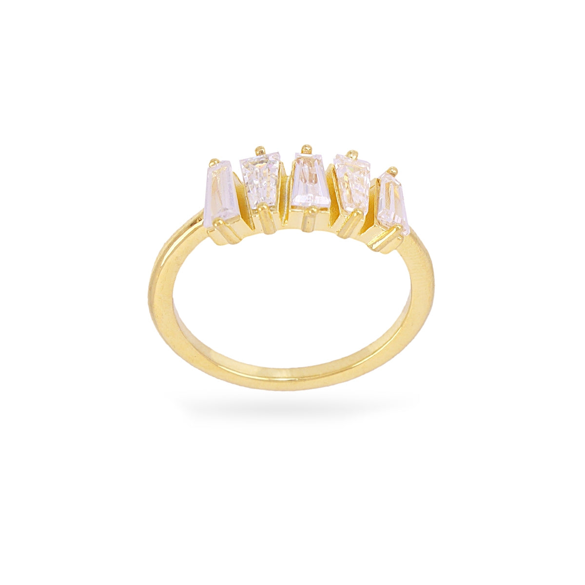 Anillo Alma baguette escalonado Dorado Anartxy