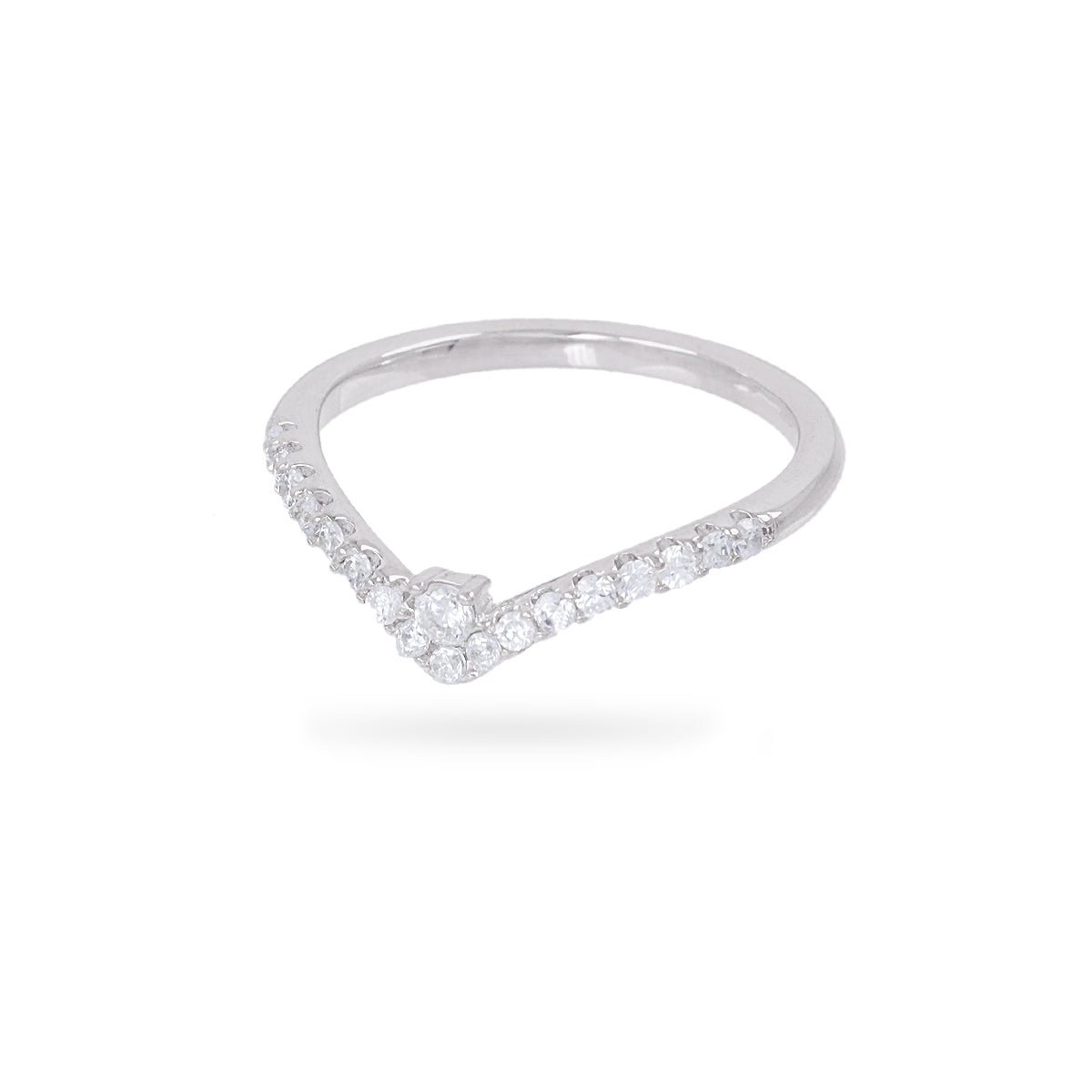 Anillo Alma chevron circonitas Plateado Anartxy