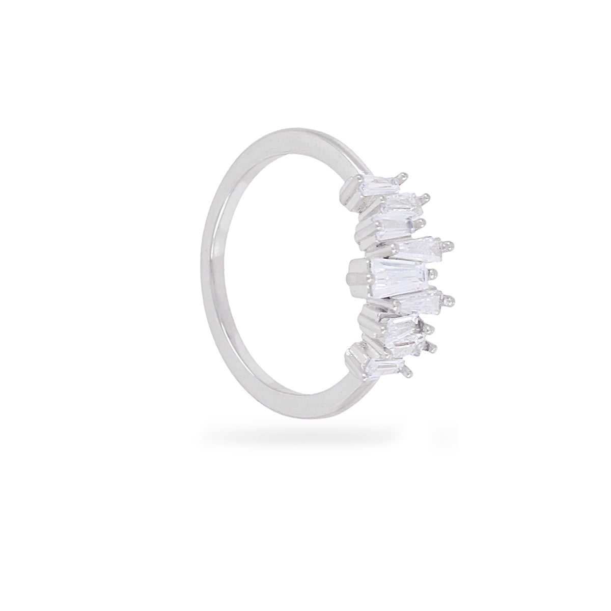Anillo Alma circonitas baguette Plateado Anartxy