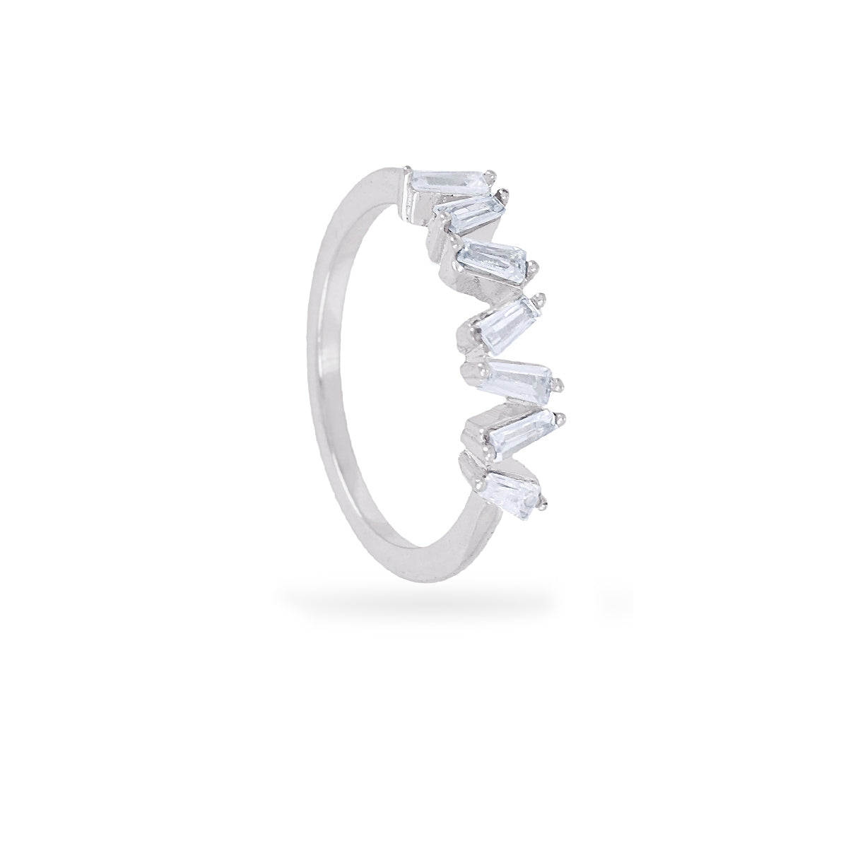 Anillo Alma zigzag circonitas Plateado Anartxy