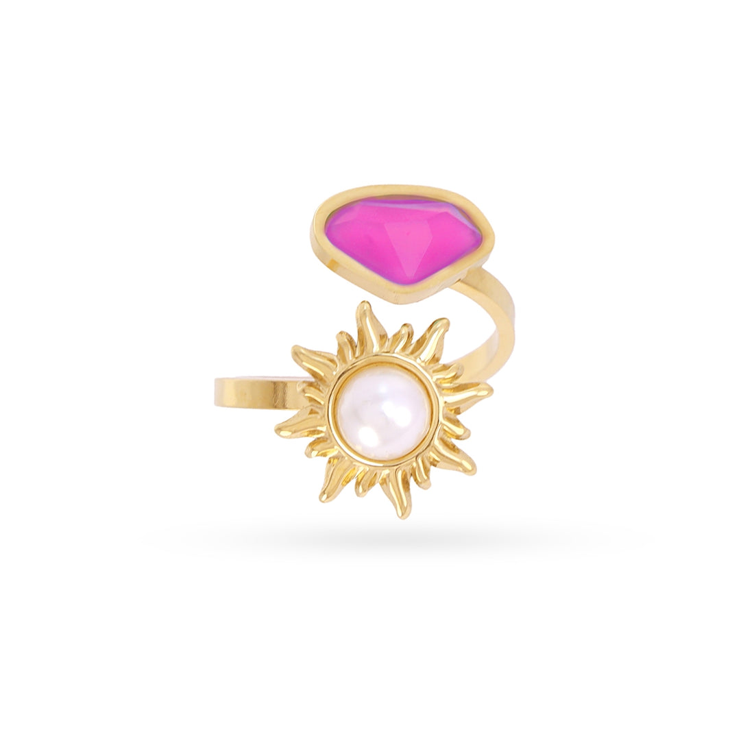 Anillo Aqua Calyx Dorado Anartxy