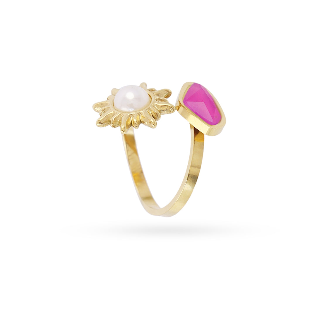 Anillo Aqua Calyx Dorado Anartxy