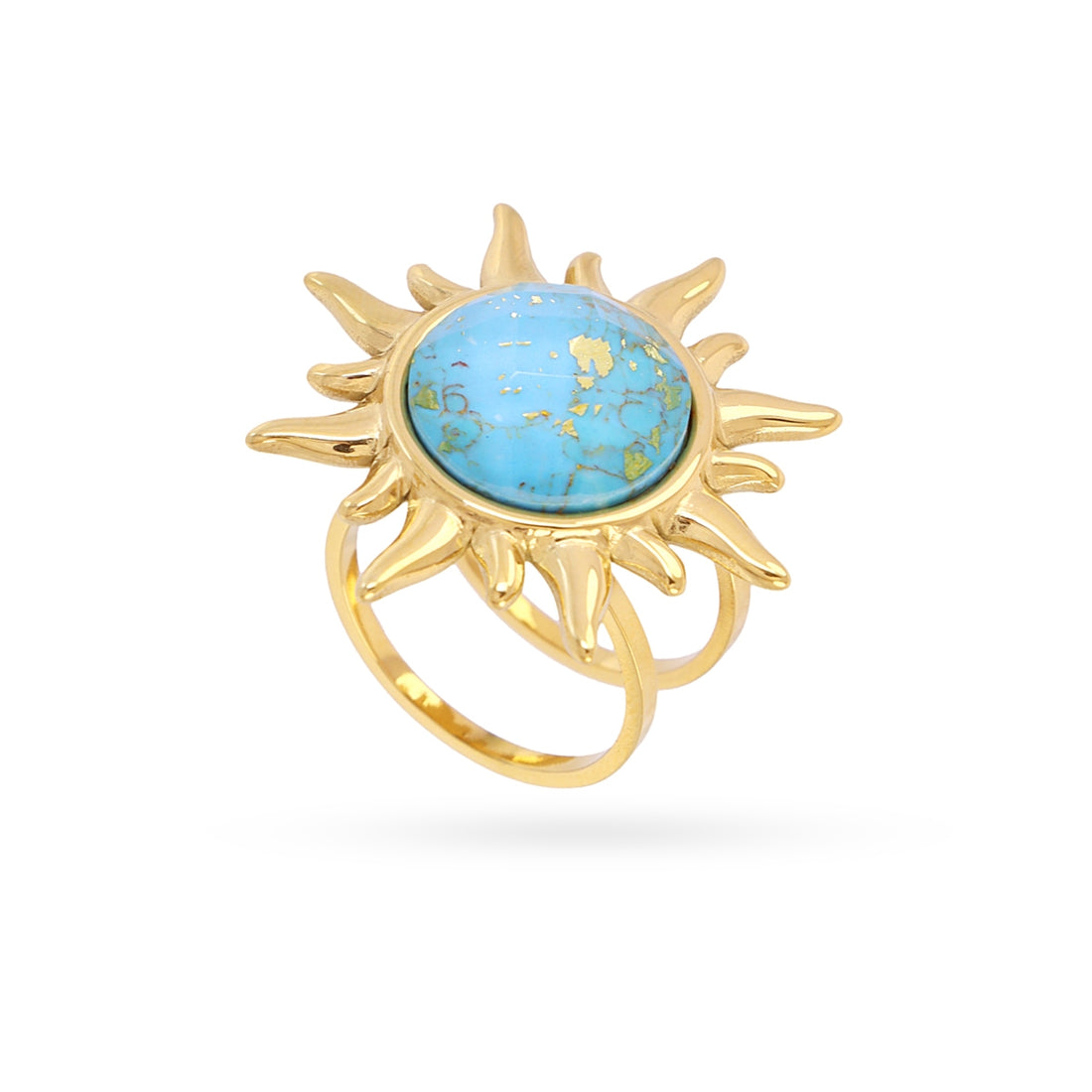 Anillo Aqua Elara Dorado Anartxy