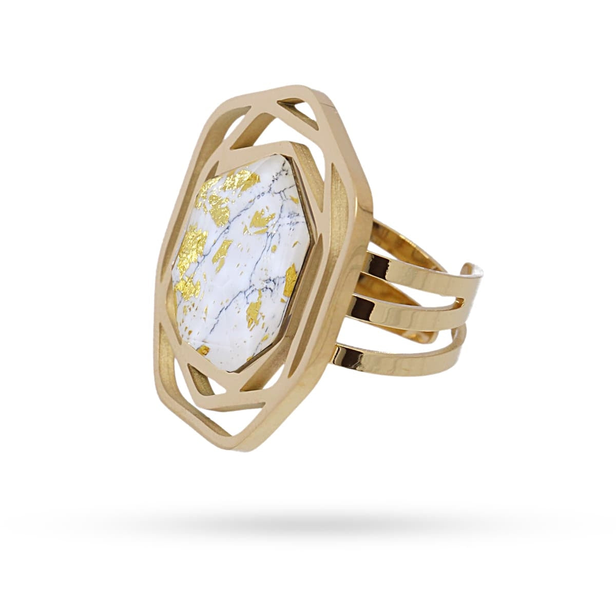 Anillo Áster Blanco Anartxy