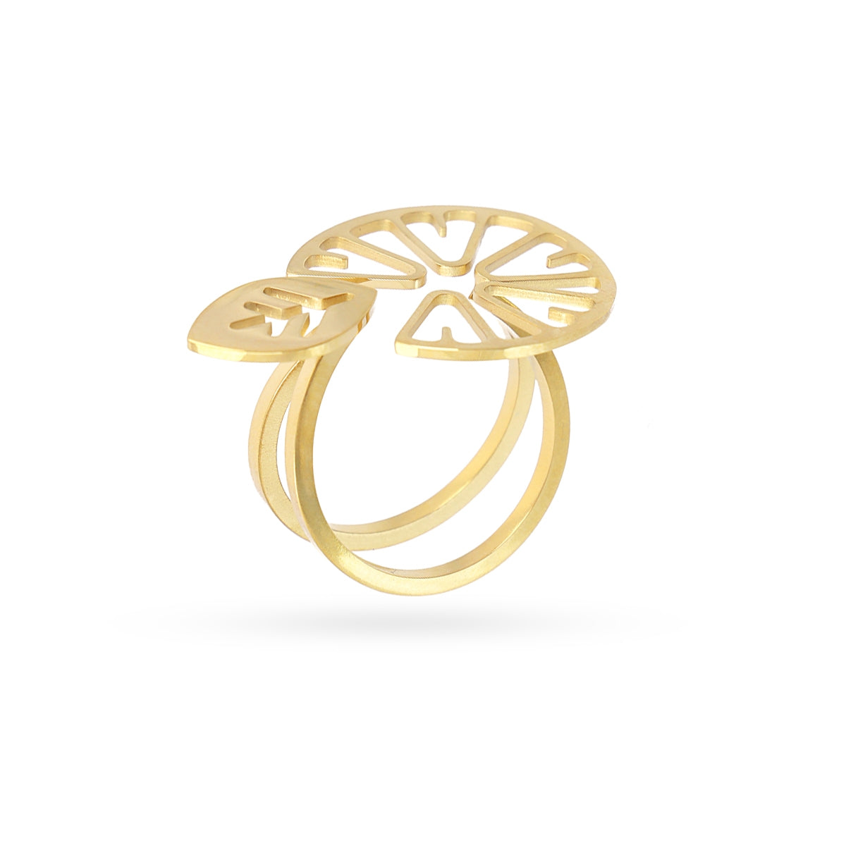 Anillo Citrus Peel Dorado Anartxy