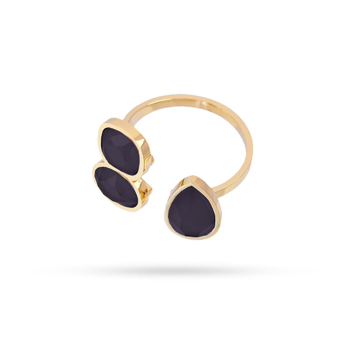 Anillo Drops Drizzle Negro Anartxy