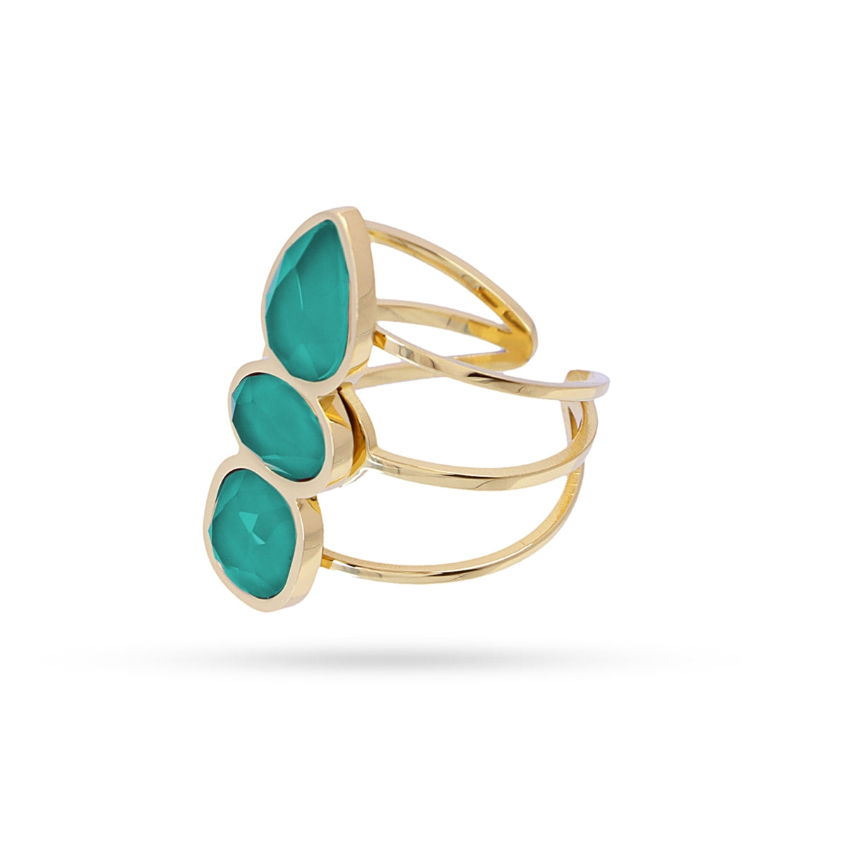 Anillo Drops Petal Verde Anartxy