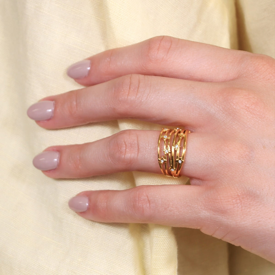 Anillo Essentials Calm Dorado Anartxy