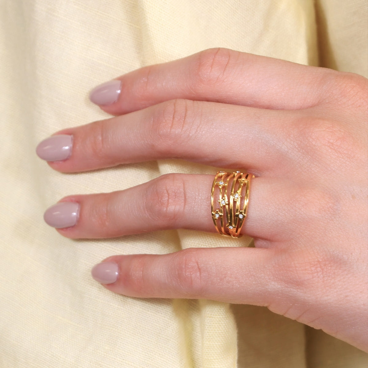 Anillo Essentials Calm Dorado Anartxy