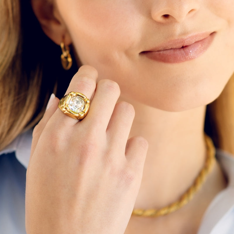 Anillo Essentials Kora Dorado Anartxy