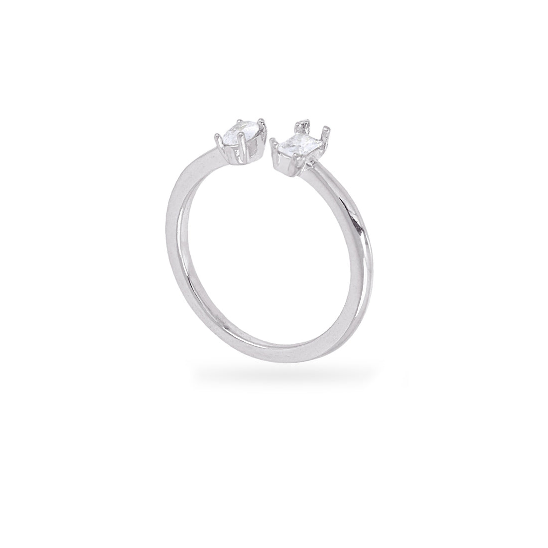 Anillo fino Alma doble circonita Plateado Anartxy