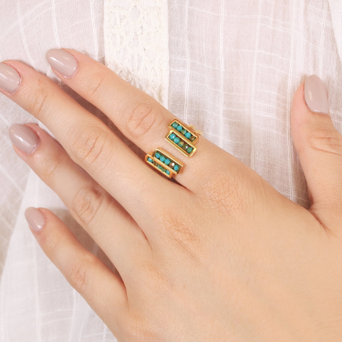 Anillo Levity Mirth Turquesa Anartxy