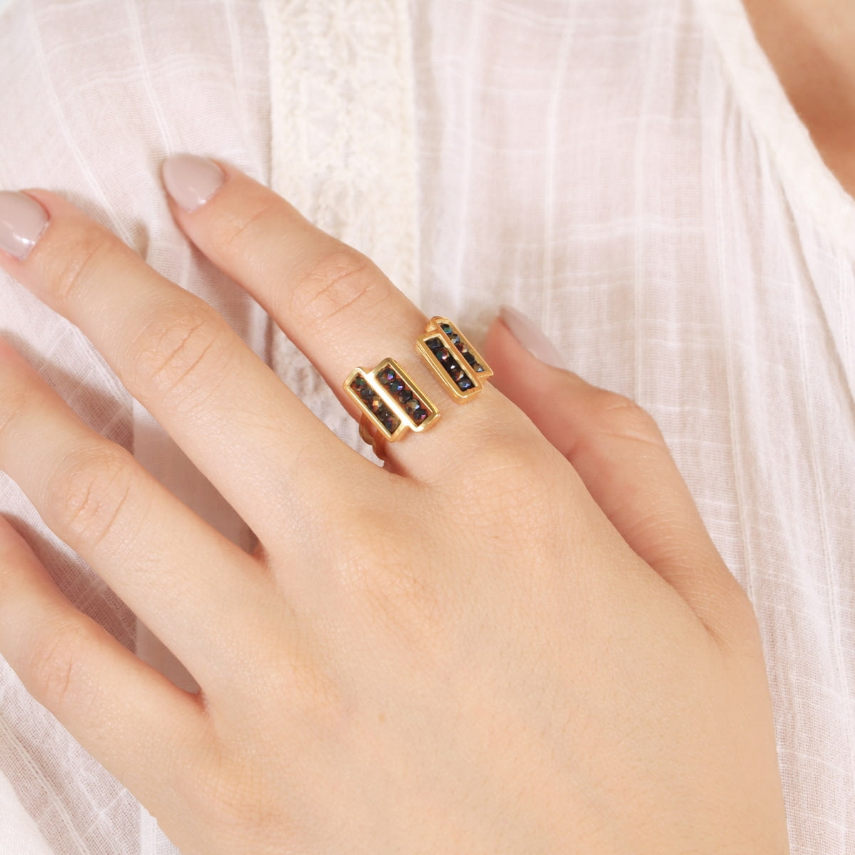 Anillo Levity Mirth Negro Anartxy