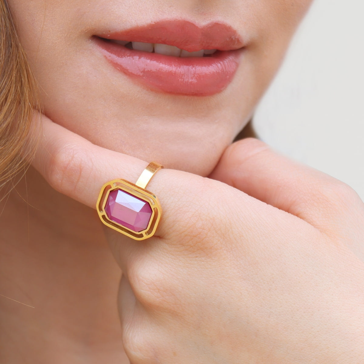 Anillo Pixels Flarelle Rosa Anartxy