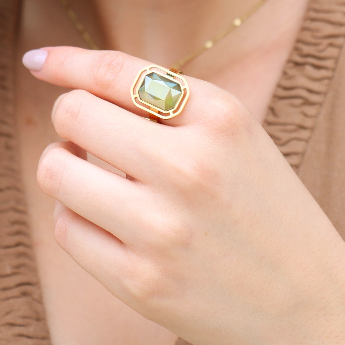 Anillo Pixels Flarelle Amarillo Anartxy