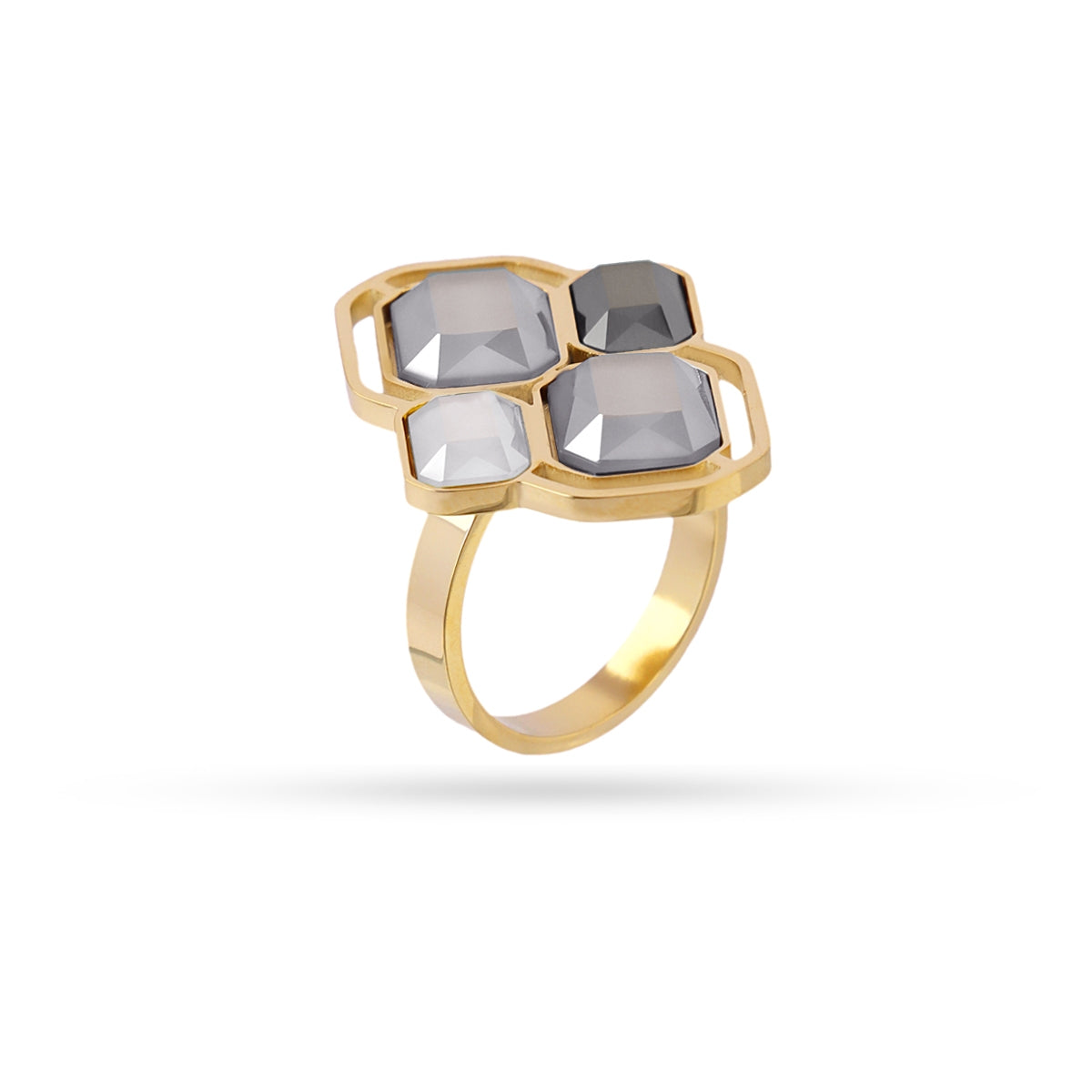 Anillo Pixels Shadea Gris Anartxy