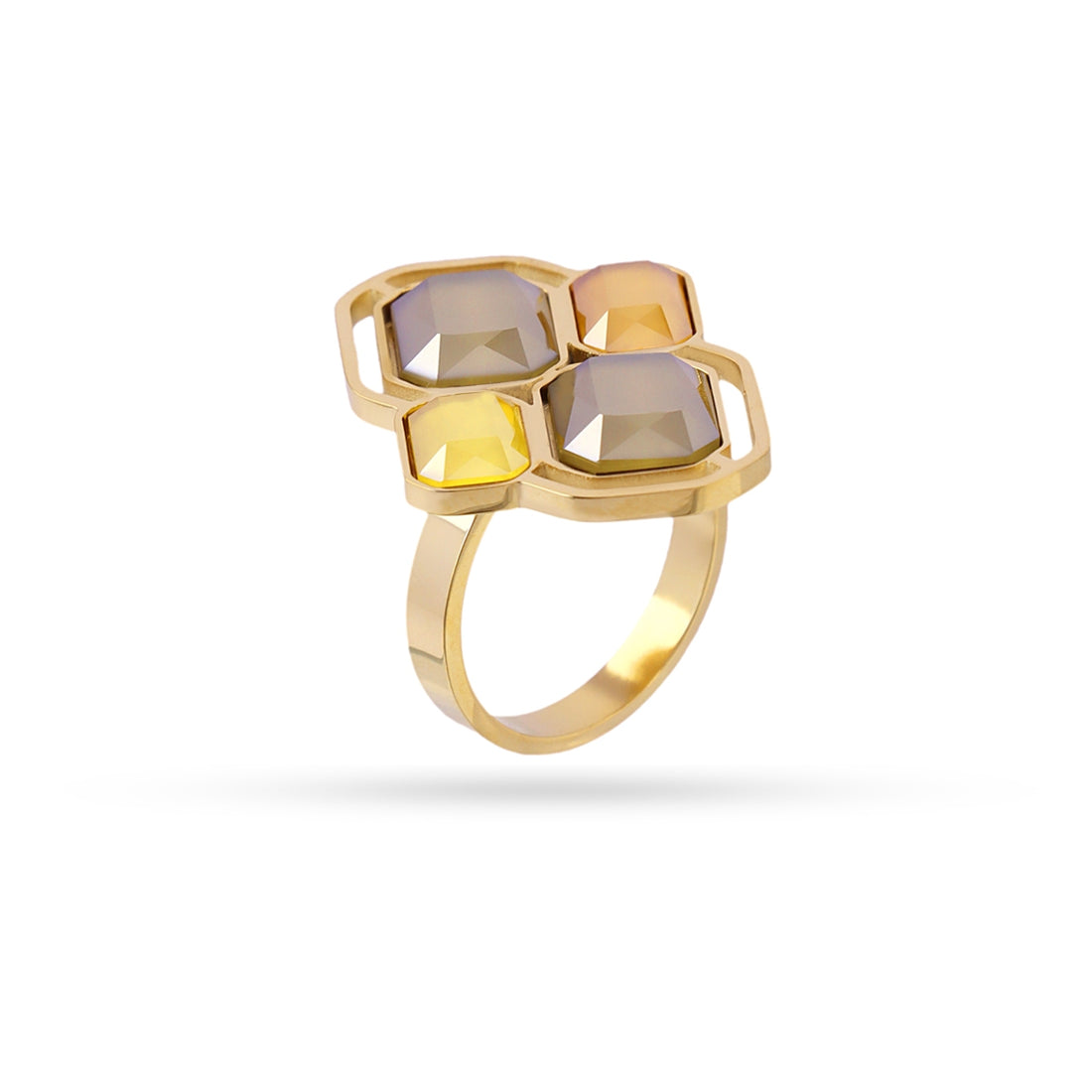 Anillo Pixels Shadea Amarillo Anartxy