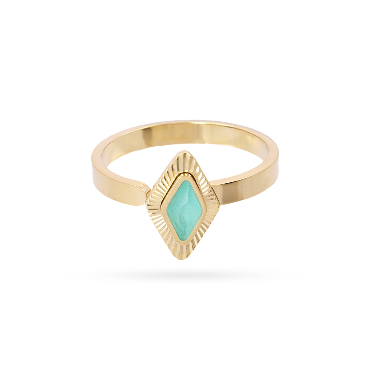 Anillo Prisma Angled Verde Anartxy