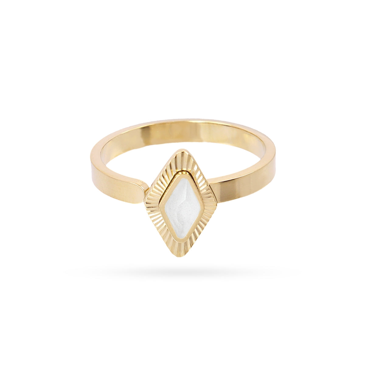 Anillo Prisma Angled Blanco Anartxy