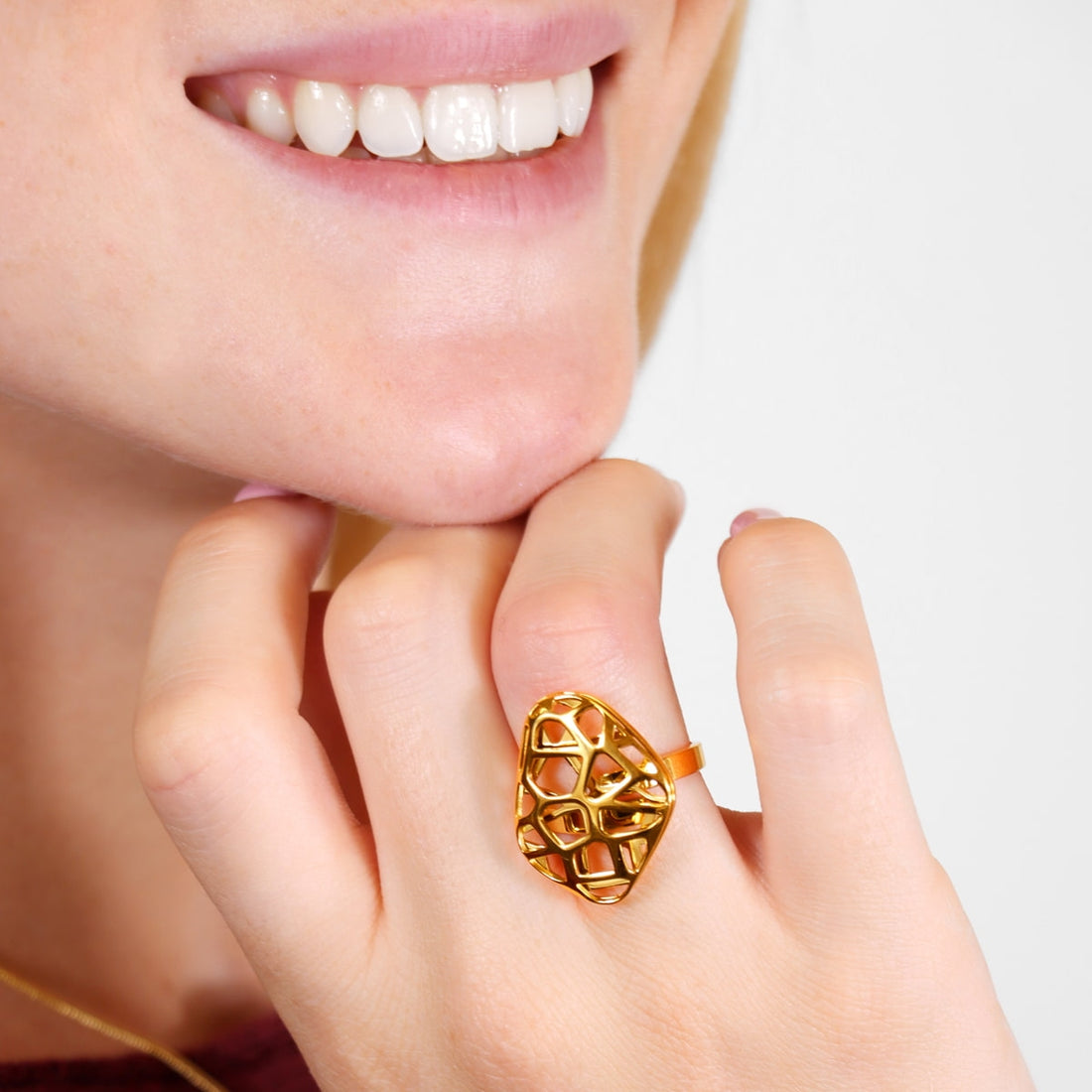 Anillo Senses Weave Dorado Anartxy